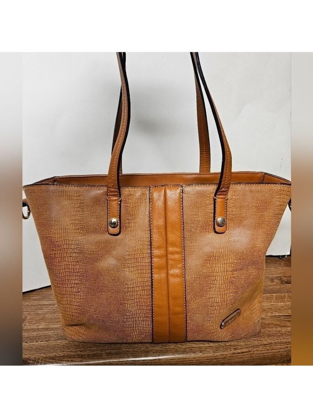 Michaela Caramel Shoulder Tote Bag
